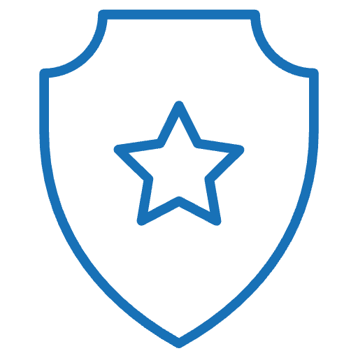 Shield with star icon