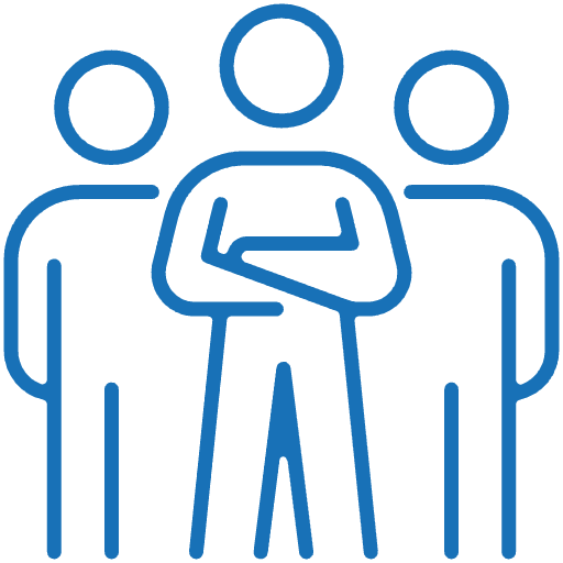 Team of three people icon